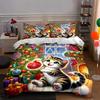 Festive Kitten Scene Bedding Duvet Cover Sets Duvet Covers Pillowcases Gifts (1 * Duvet Cover 2 * Pillowcases, Without Duvet Insert)