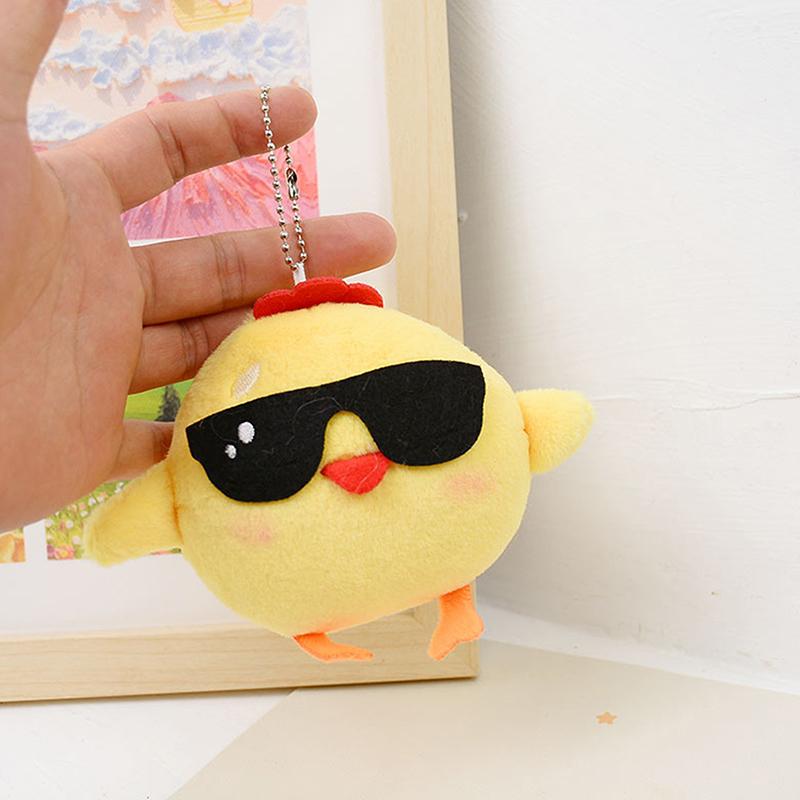 Мультяшная милая курица плюшевая кукла игрушка кулон брелок рюкзак подвески украшения подарки C