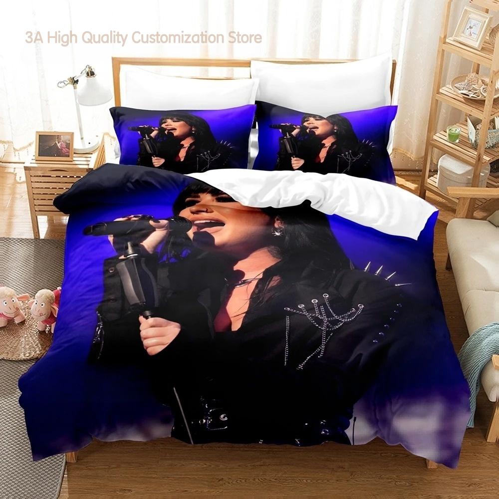 Demi Lovato Bedding Set Single Twin Full Queen King Size Bed Set Aldult Boys Bedroom Duvetcover Sets 3D Print bed sheet set CXG