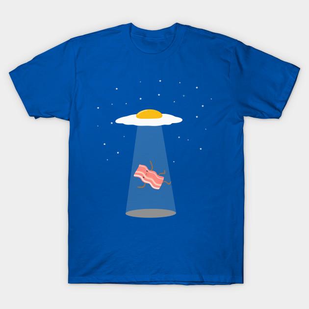Unisex Fashion TShirt Cool Bacon And Eggs Ufo Print TShirt Plus Size S-5XL T-Shirt 100%Cotton Tops O Neck Short Sleeve Tees