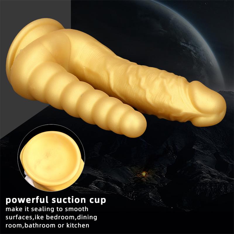 Dámské vaginální dildo zadní vestibul Duo s dvojitou hlavou anální kolík s kondicionérem a masturbátorem produkty pro dospělé