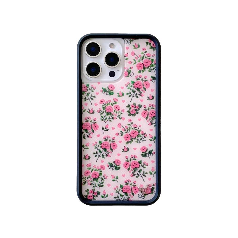 

Wildflower 3D Pink Promise wf Phone Case for iPhone 12 13 14 15 16 17 Pro Max Plus fashionGift girl Pink Rose Cartoon wf Cover iPhone 12 Pro