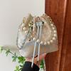 South East Asia shoulder messenger bag new Chinese embroidery bucket bag small fragrant wind pearl chain national style handbag