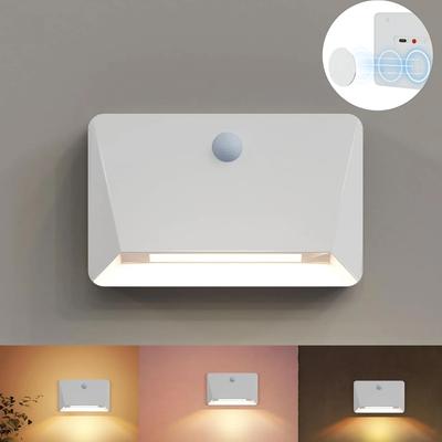 Night Lamp Motion Sensor Rechargeable USB Wall Light LED 3 Mode Linkage Magnetic For Bedroom Bedside Stair Lighting