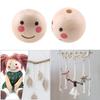 100pcs Smiling Face Wood Bead Spacer Beads Loose Bead for Jewelry Making DIY Handmade Craft Beads with Hole Accessories