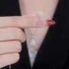 2024 Square Sugar Cube Necklace: Simple Sweet Style, Super Flash Pendant, High-Grade Clavicle Chain for Women