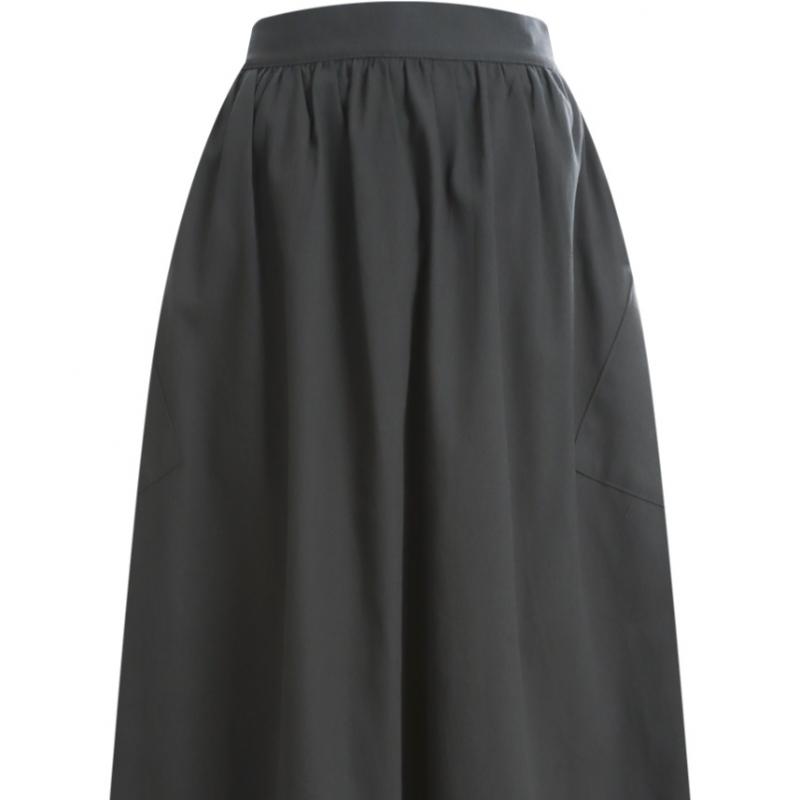 Shop Women Cargo Shirring Banding Long Skirt Black Stj Wsk 12116