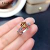 Lindon Classic  Zircon Ring Ladies Jewelry Wedding Promise Party Gift