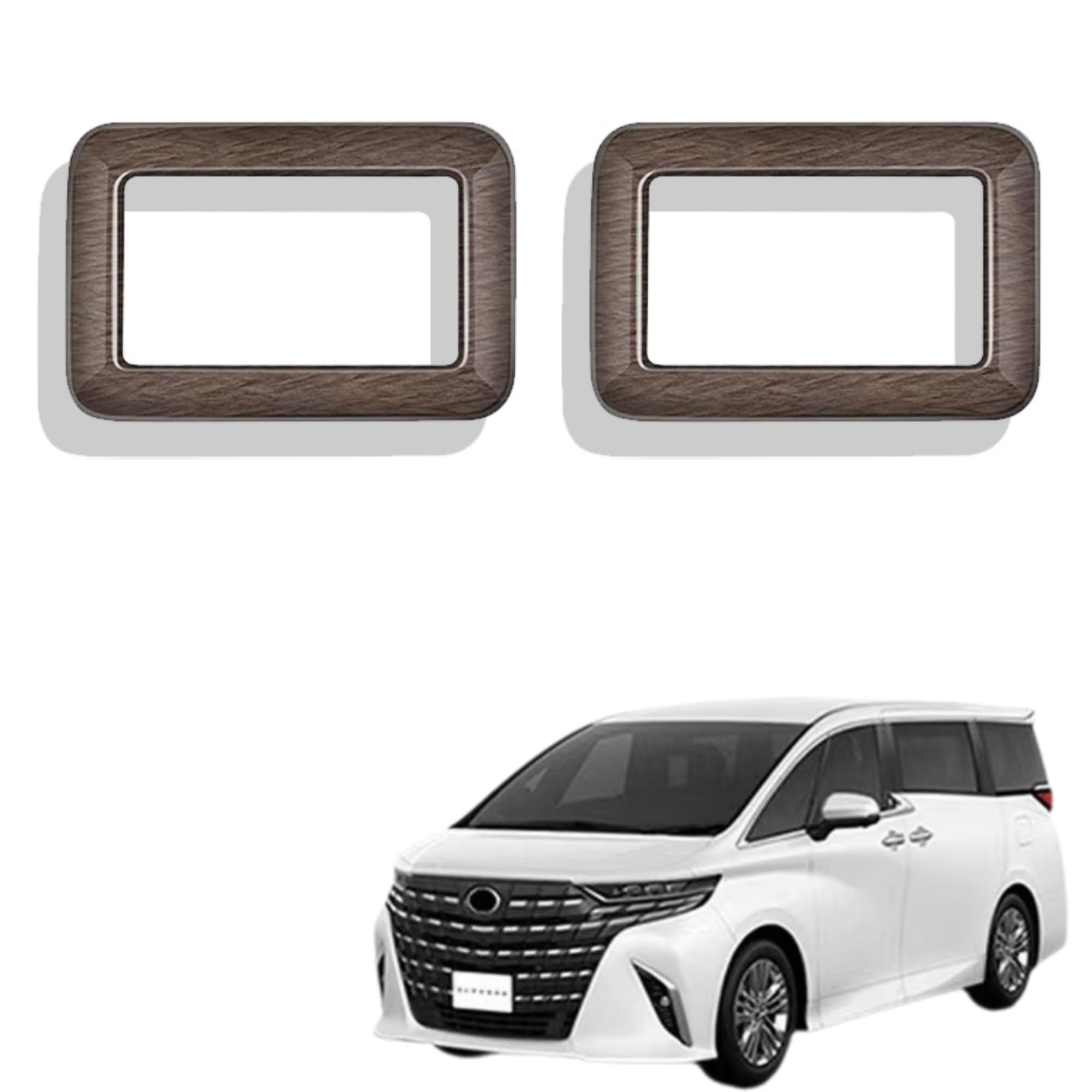 

EopTatoo Compatible with Alphard Vellfire 40 Series 2 Row Seat Switch Panel Cover, Custom Parts, Accessories, Indoor Goods (Wood Grain) 2 row seat switch