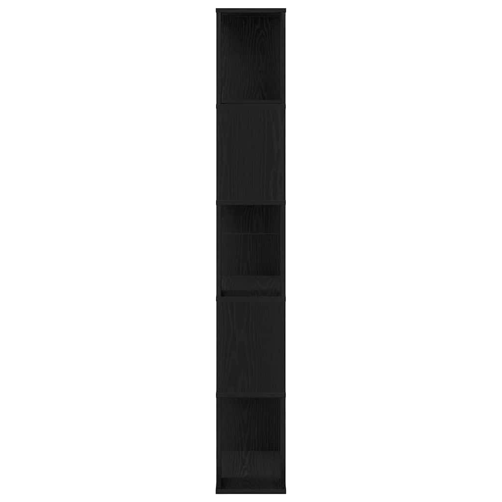 Bookshelf Black Oak Effect 45 x 23.5 x 162.5 cm