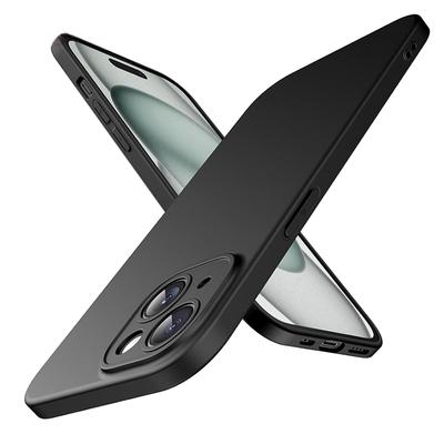 Luxusní Ultra Tenký Matný Silikonový Měkký Kryt Pro iPhone 15 14 Plus 13 Mini Pro Max SE 2022 2020 Pevný Černý Plný Tenký Zadní Kryt