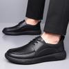 Spring Autumn Shoes for Men Leather Casual Shoes Lace-up Flat Skateboard Shoes Cool Sneaker