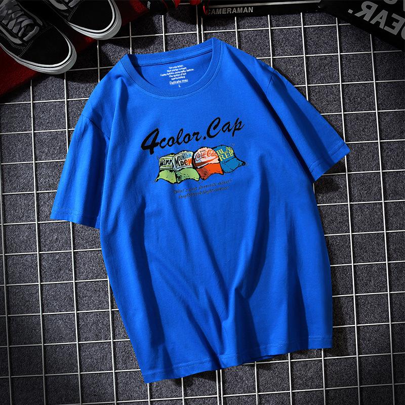 S-6XL Large Size Mens Short Sleeves T-shirt 100% Cotton Round Neck Casual Tee