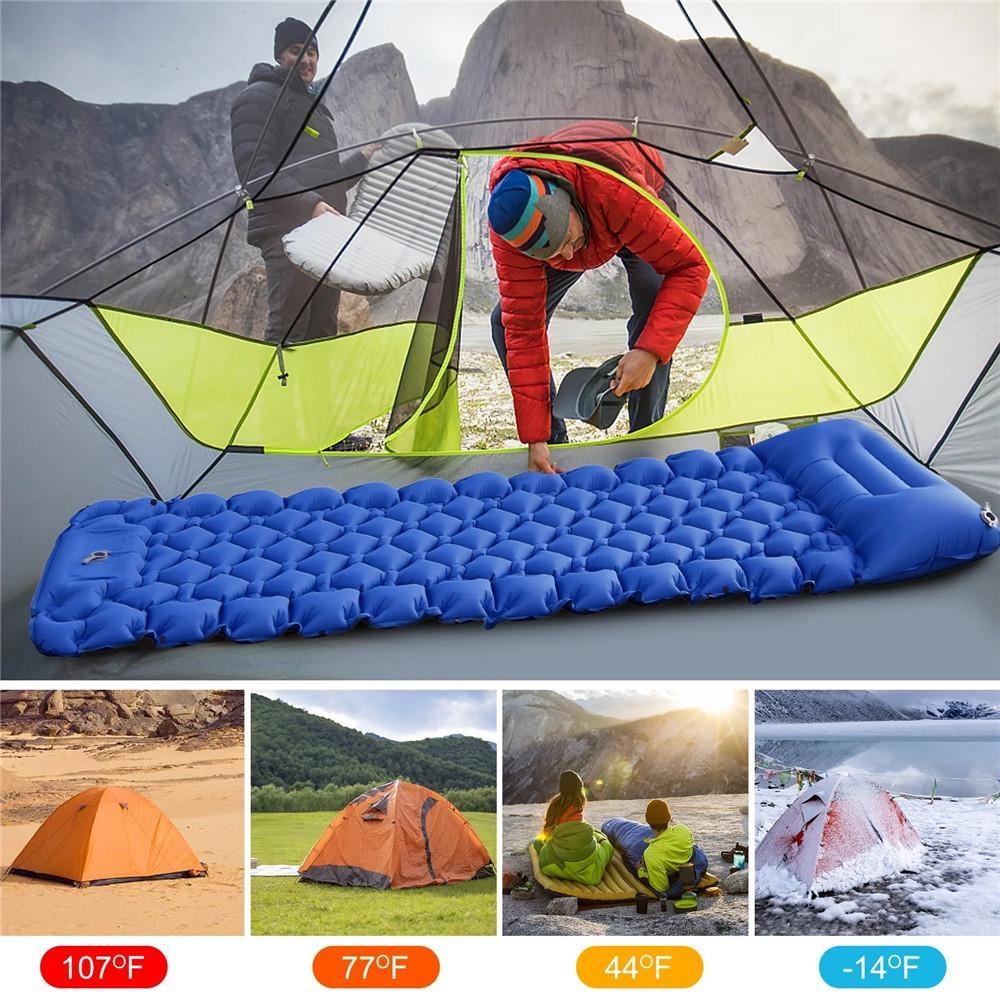 Ultralight Single Sleeping Pad Portable Outdoor Camping Mat Inflatable Air Mattress Hiking Trekking Picnic Sleeping Mat