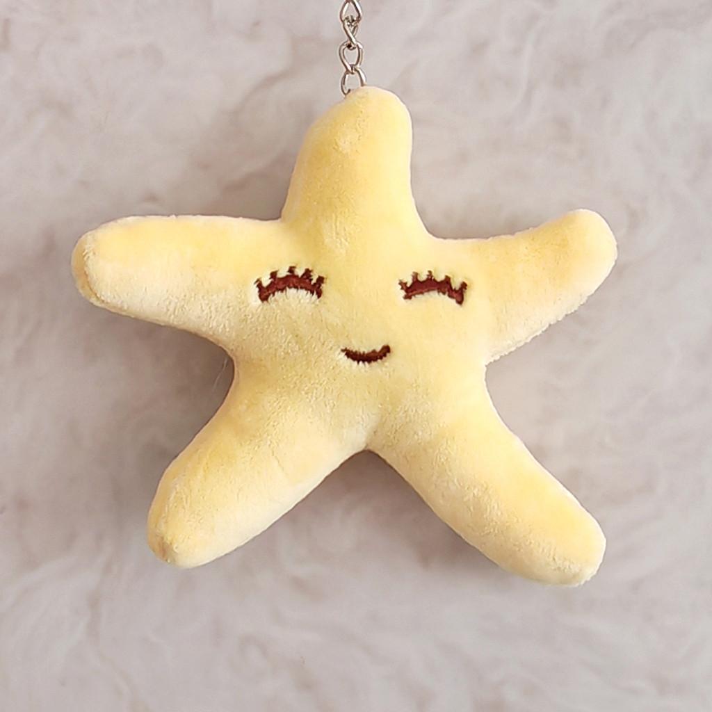 Starfish Stuffed Animal Keyring With Soft Crystal Polyester Filling For Gift Giving