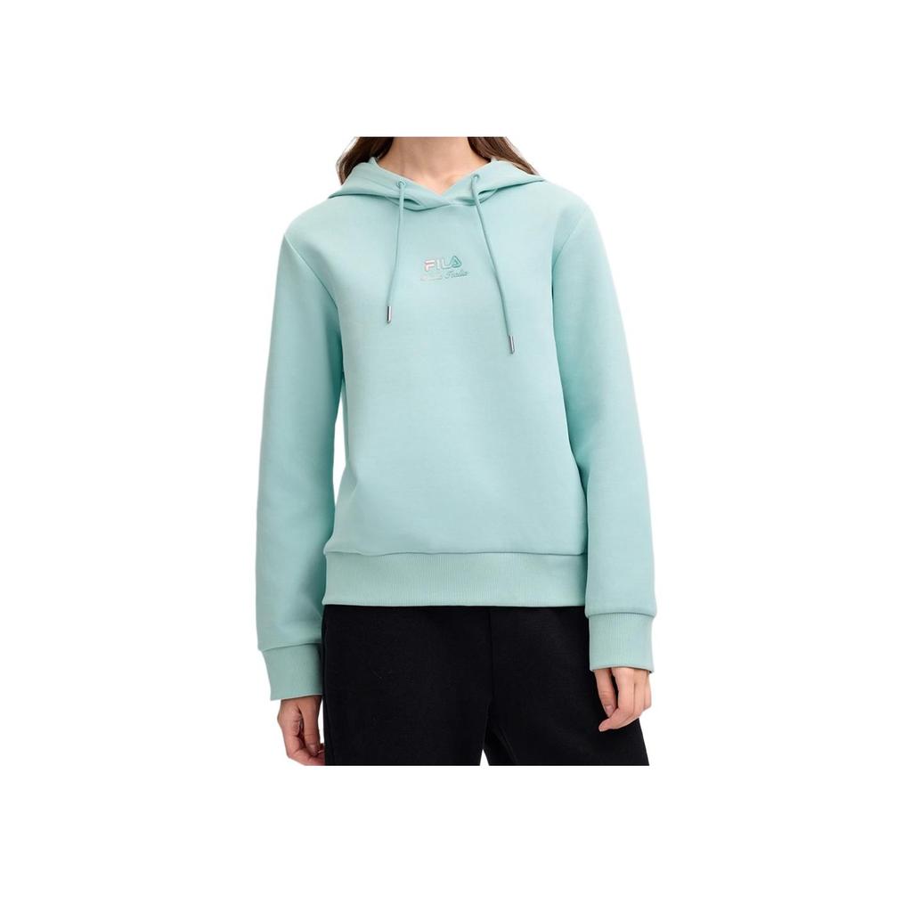 FILA Heritage Long Sleeve Comfortable Soft Hooded Sweatshirt Women sweatshirt Hemp-Green F11W518206F-GN