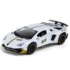 1:32 Lambor Aventador SVJ LP780-4 Sports Car Model Toy Diecast Metal Scissor Doors Opened Simulation Sound Light Hobby Gifts