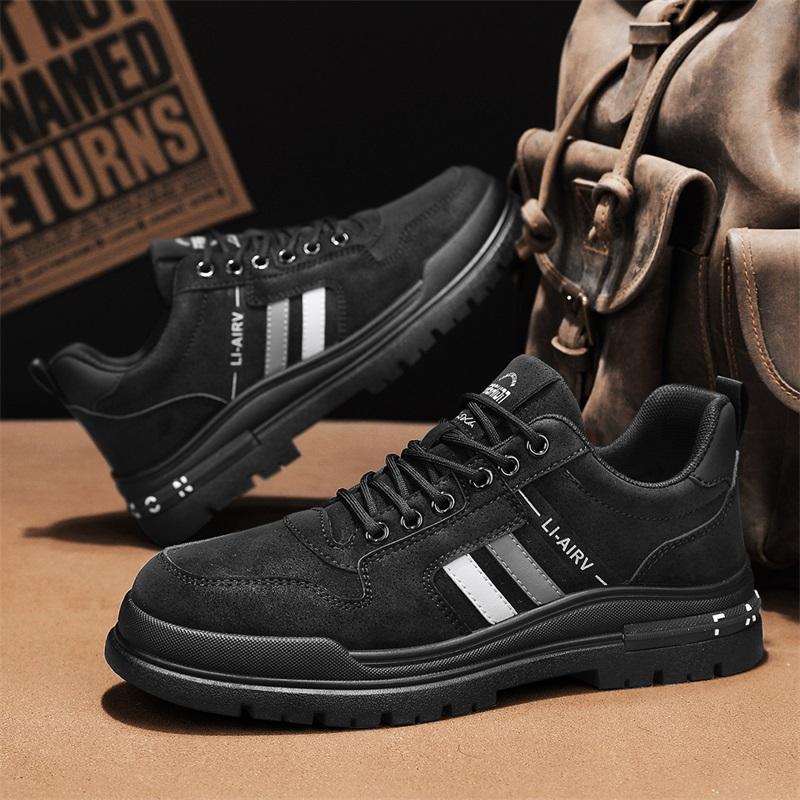 Men's Lightweight and Breathable Running Shoes,New Flat Bottomed Workwear Short Boots Multi-purpose Sports Shoes for Teenagers