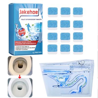 12 Piezas Tabletas Limpiadoras para Inodoro Eliminan el Olor Limpiador de Baño para Inodoro Detergente Fuerte Limpieza de Inodoros Tabletas Efervescentes