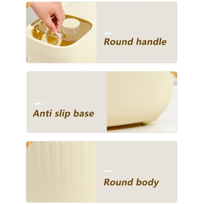 Modern Pet Food Bin 10L Sealed Keep Freshness Storage for Cats Dog Food Durable User Friendly Plastic Kitchen Organization