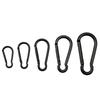 Black Gourd-Shaped Carabiner Keychain with Metal Hook for Outdoor Water Bottles and Backpacks
