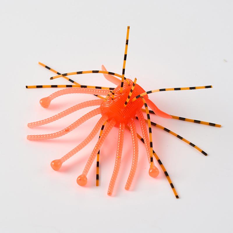 Revised Product Name: Lead-Free Slow-Sinking Black Spider Soft Lure for Sea Fishing