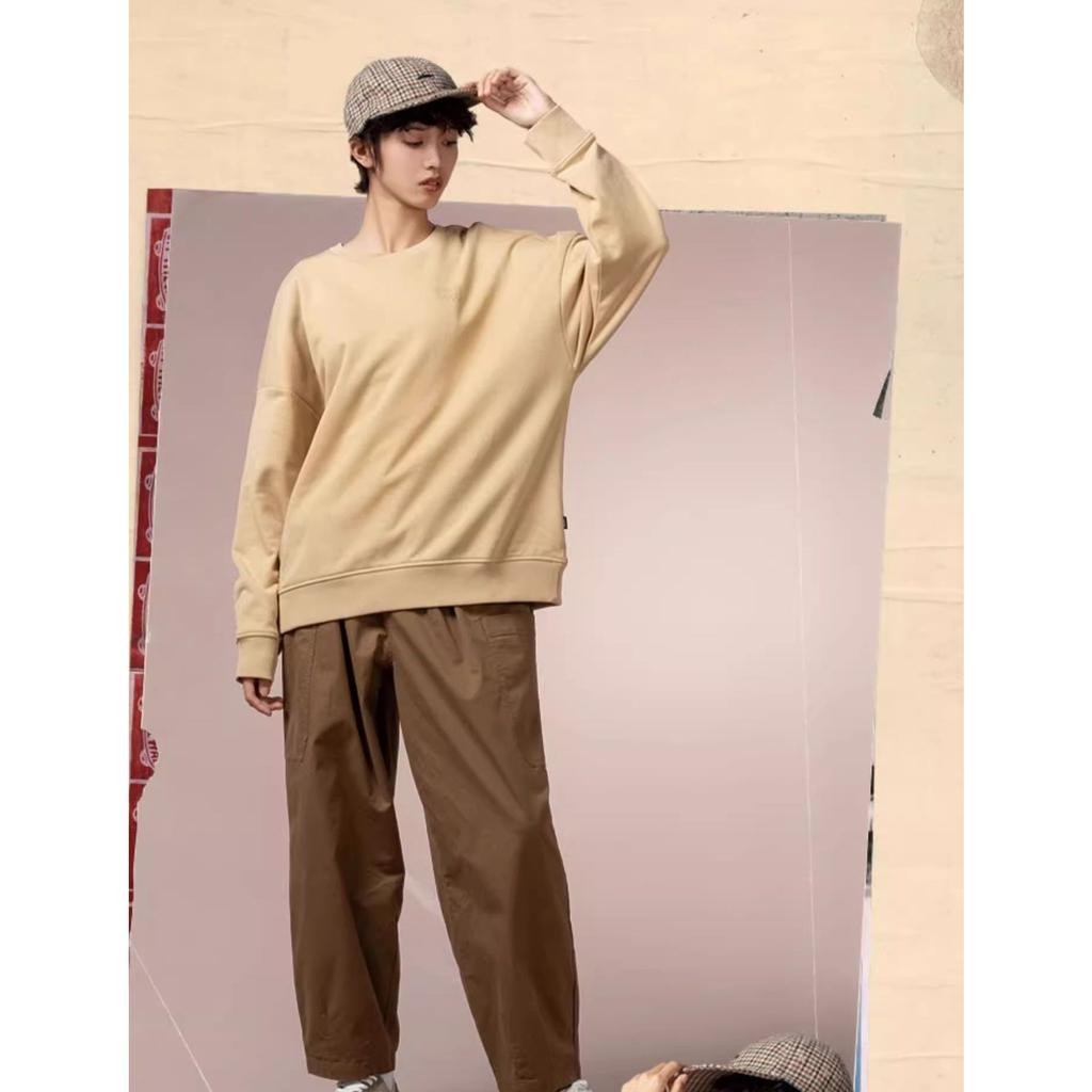 Vans Alphabet Logo Print Loose-Fit Crew Neck Sweatshirt Unisex Tops Terracotta VN000H0SYUU
