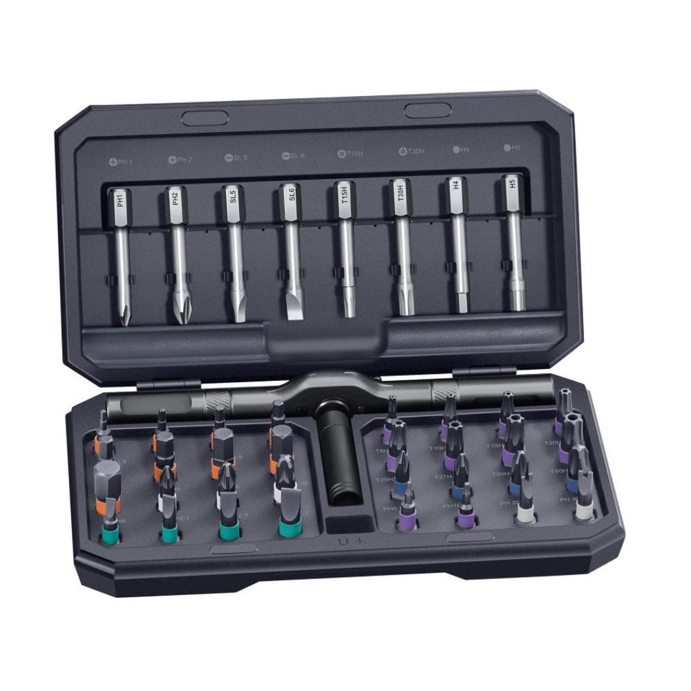 42 in 1 Ratchet Screwdriver Set with 40 Magnetic Drill Bits Ratchet Wrench Quick Wrench Set