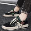 Men'S Canvas Shoes Outdoor Sneakers Fashion Lace-Up Flat Shoes Breathable Men Vulcanized Shoes Handmade Lightweight Casual Shoe