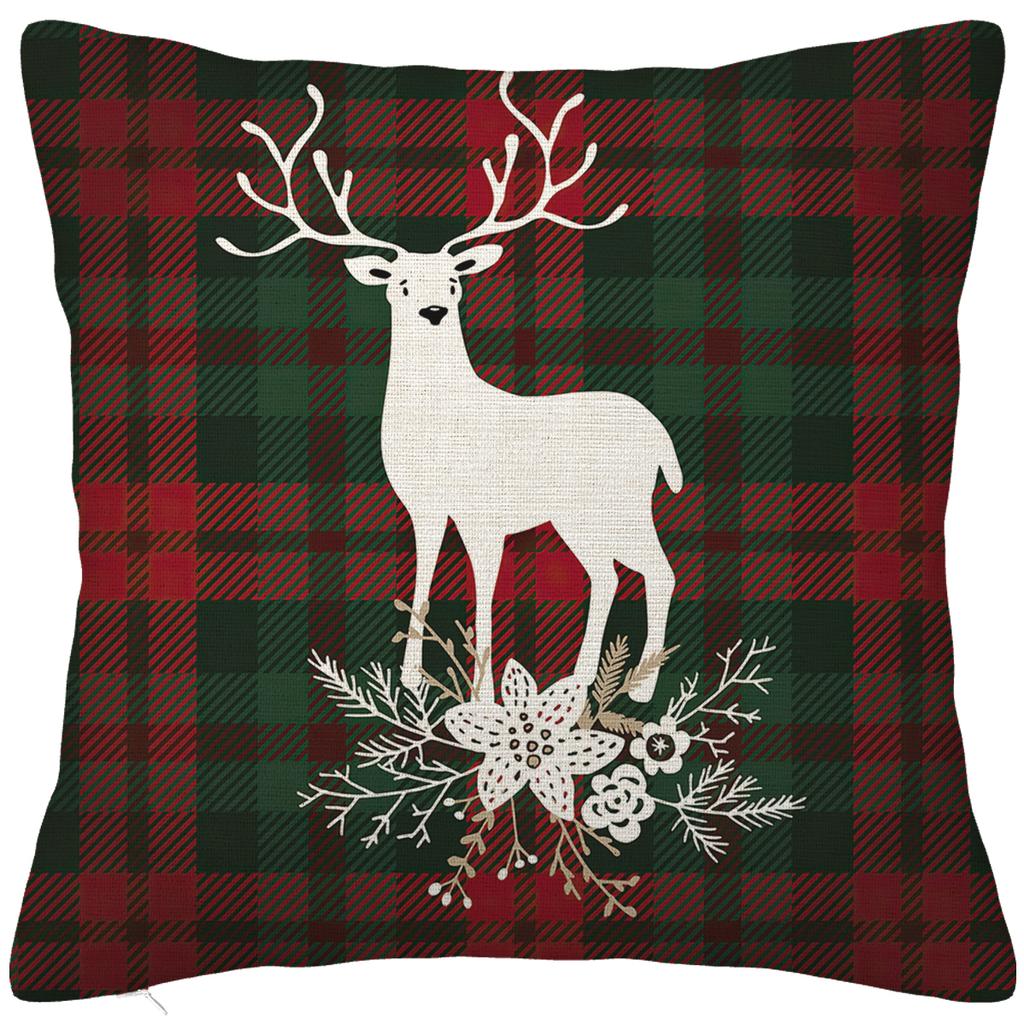 Christmas decoration red and green faro plaid pillowcase home decoration living room sofa cushion cover 50*50 40*40 45*45 60*60