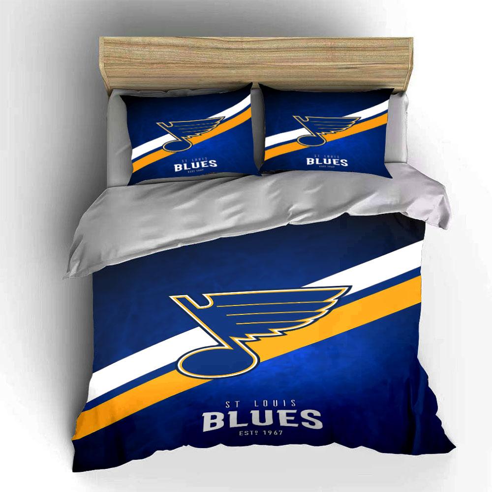 St. Louis Blues Logo Bedding Set Bedding Duvet Cover Set Duvet Cover Pillowcases (1 * Duvet Cover 2 * Pillowcases, without duvet insert)
