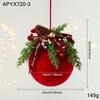Red Flocked Fabric Christmas Tree Ornament Ball