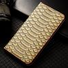 Python Pattern Genuine Leather Flip Case for Samsung Galaxy S20 S21 S22 S23 S24 S25 S26 FE Plus Ultra Edge Wallet Cover Cases