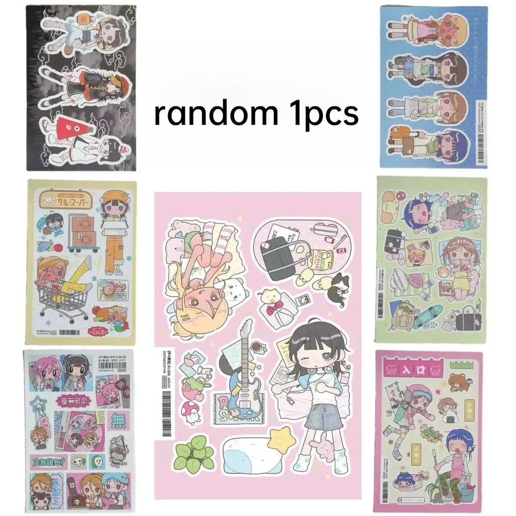 Cute Sweet Cool Japanese Shibuya Girl Sticker Korean Kawaii Cartoon Y2k Stickers Hand Account Diary Scrapbook Decorative Sticker