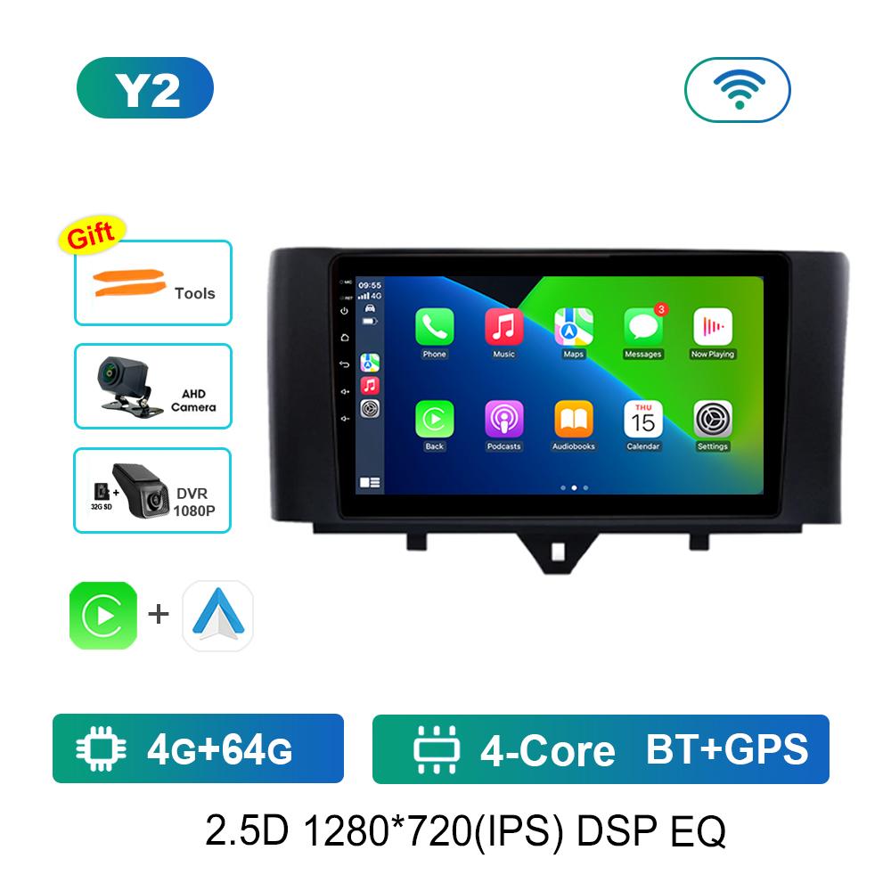 Sistem Inteligent Android de 9 inch pentru Smart fortwo 2011 - 2015 Video Auto Multimedia Navigație GPS 4G DSP Stereo BT Instrumente Auto