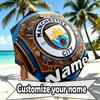 Custom Name Personalized Manchester City FC Print Umbrella, Auto Open Close, 8‑Rib Sturdy Frame, Commute Camping Hiking Use, Birthday Gift