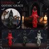 Gothic Resin Figurine Statue for Home Decor, Dark Sculpture for Desk Shelf Display