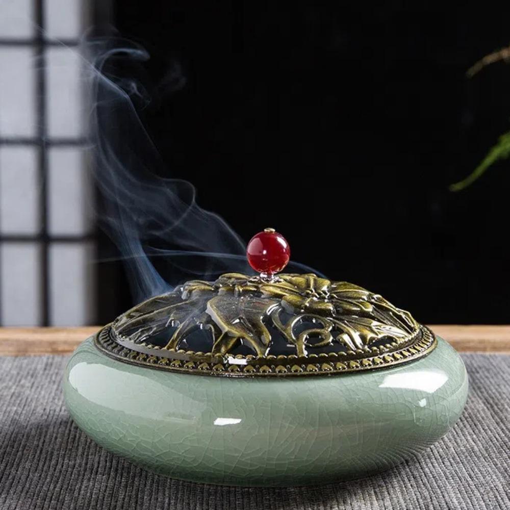 Large Incense Burner Ceramic Sandalwood Stove New Incense Plate  Home Decoration