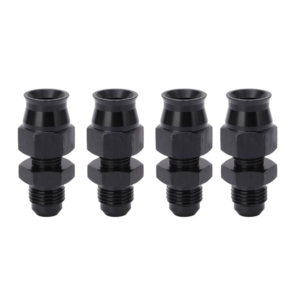 4PCS AN6 Adapter Male Thread Aluminium Alloy Leakage Proof with Brass Ferrule for Liquid Gas Diesel Oil 5 16in