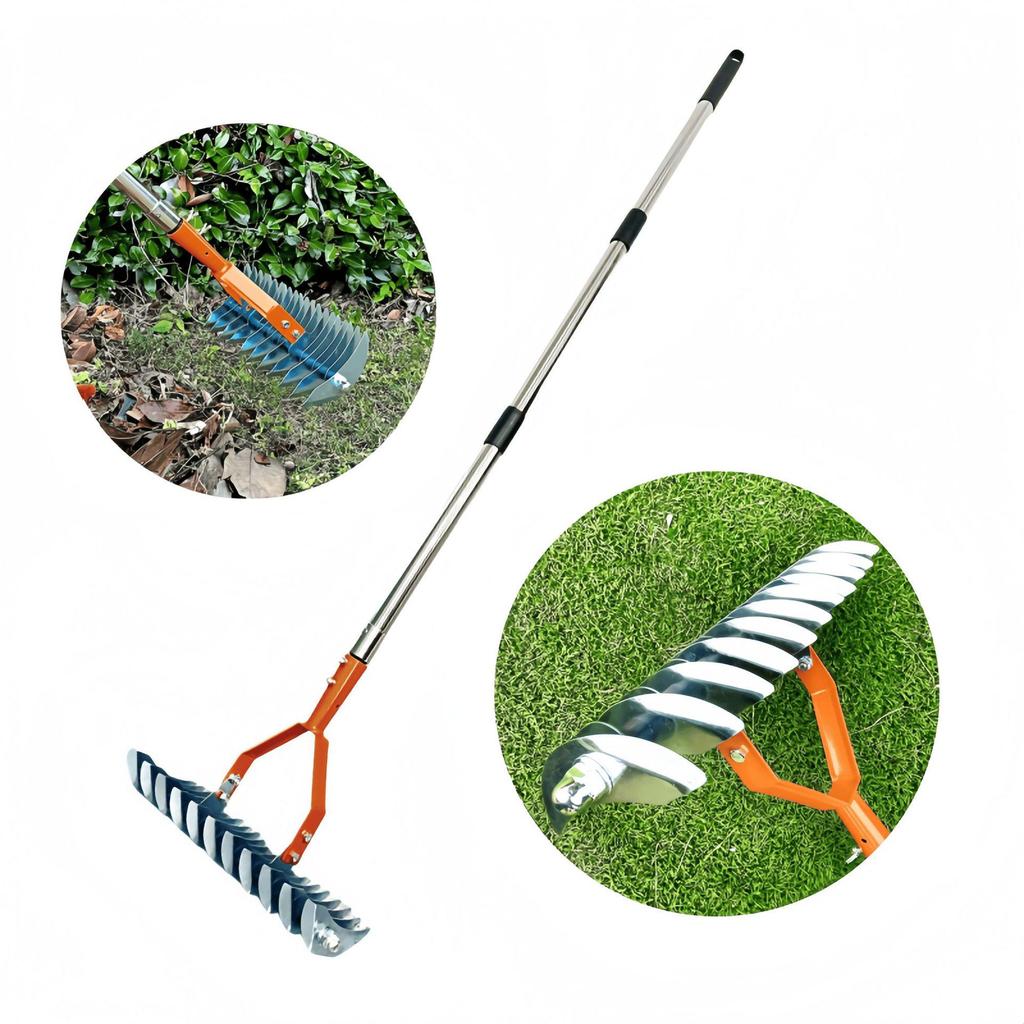 Detachable Gardening Rake: Clear Thatch, Leaves & Soil