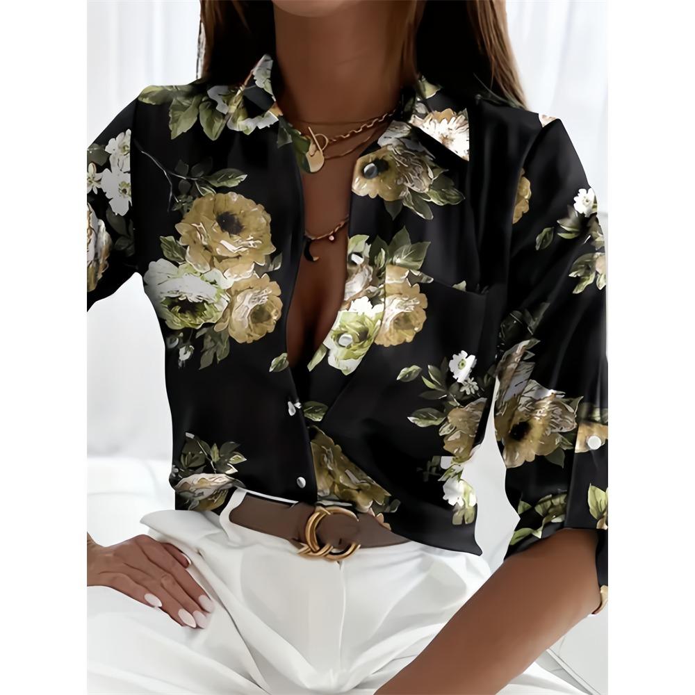 Hot Ladies Shirt 3D Print Long Sleeve Loose Shirts Hawaiian Shirts Fashion and Casual Character Size Comfortable Fabric