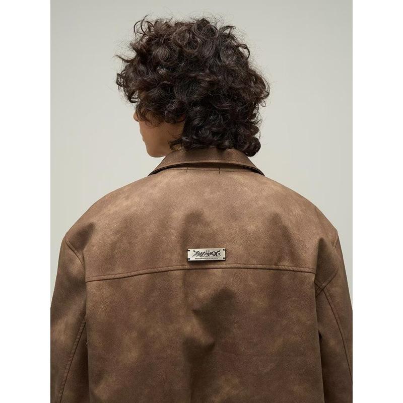 American Retro Distressed Men's Jacket, 2024 Spring/Autumn Collection - Trendy, Loose, and Versatile