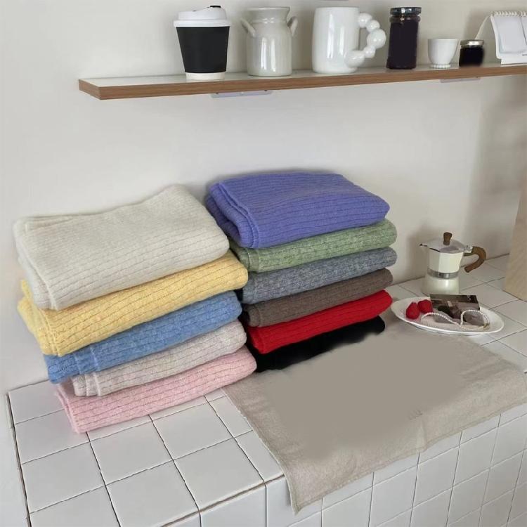 Versatiles Ladies' Knitted Scarf Lightweight Cold Weather Neckerchief Daily Wear for Men Women and Kids