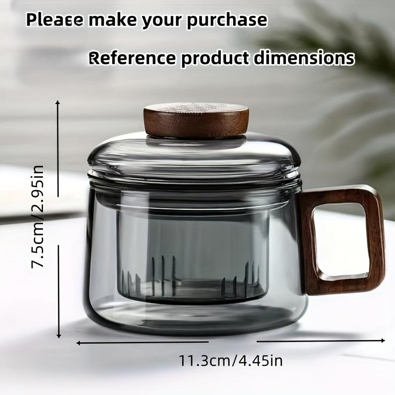 1pc200ml Multifunctional Glass Tea Cup with Filter Bubble-Heat Resistant,Reusable,Suitable for Home and Office Use,Perfectly Suited for Loose Leaf Tea