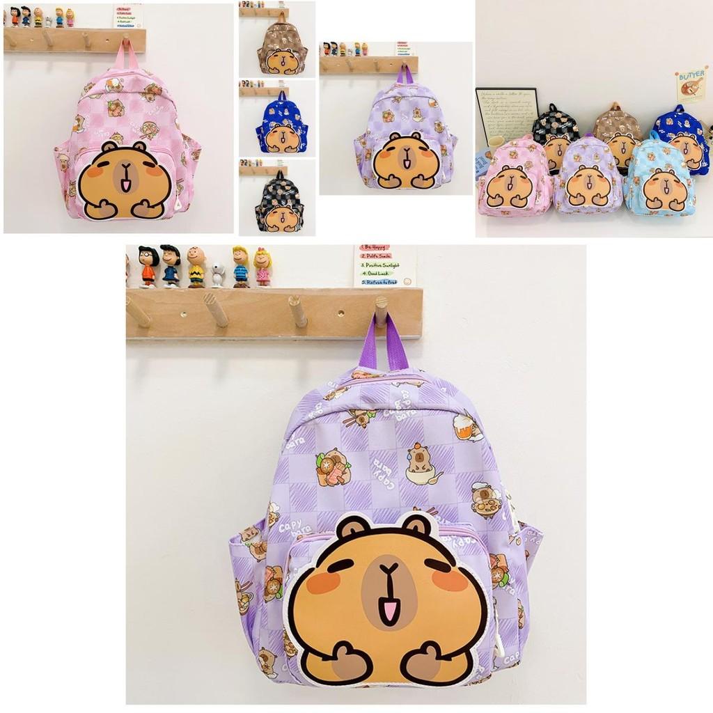 Adorable Capybara Cartoon Children's Backpack For Kids Ages Two To Five Years