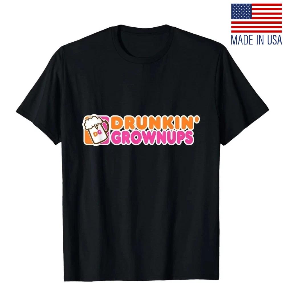 Drunk Humor Drunkin Grownups Funny Graphic Unisex T-Shirt Reprint Size S-5XL S