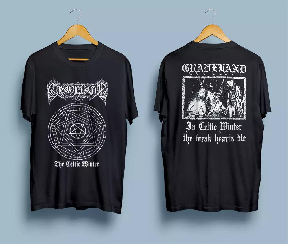 

Graveland Кельтская Зима Футболка Мужская Женская Летняя Футболка Мужская Футболка Черная Круглый Вырез Хлопок Унисекс Футболка 4XL