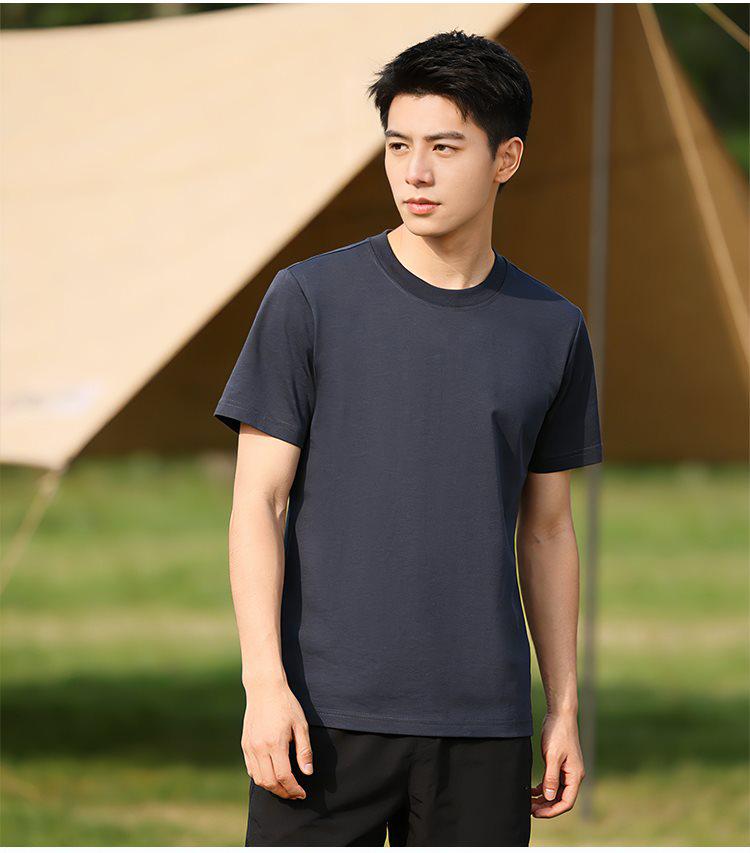 Summer Casual Lyocell Round Neck T-Shirt - Breathable Short Sleeve Base Layer
