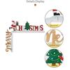 Colorful Christmas Letter Door Frame Hanging 2D Flat Design Table Ornament  Table