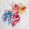 65*65Cm Summer Fashion Chiffon Flower Scarf Ladies Head Neck Square Scarf Shawls Female Hair Ties Bands Neckerchief Shawl
